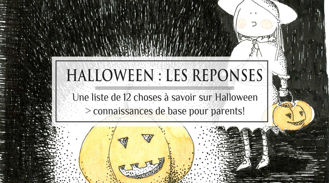 dessin petite fille et courge halloween