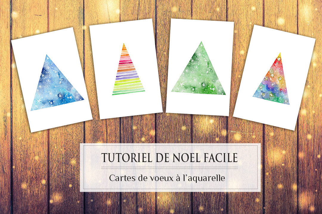 Tuto aquarelle de Noël facile pour réaliser vos cartes de vœux