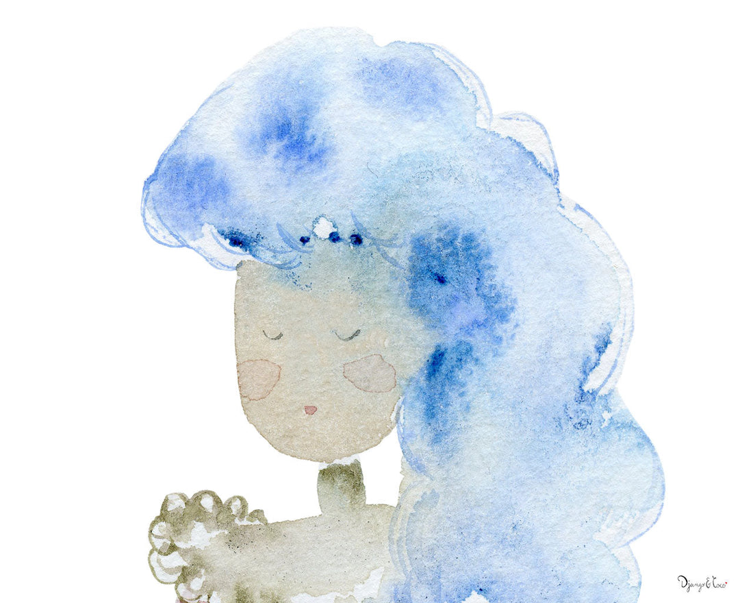 La fille aux cheveux bleus